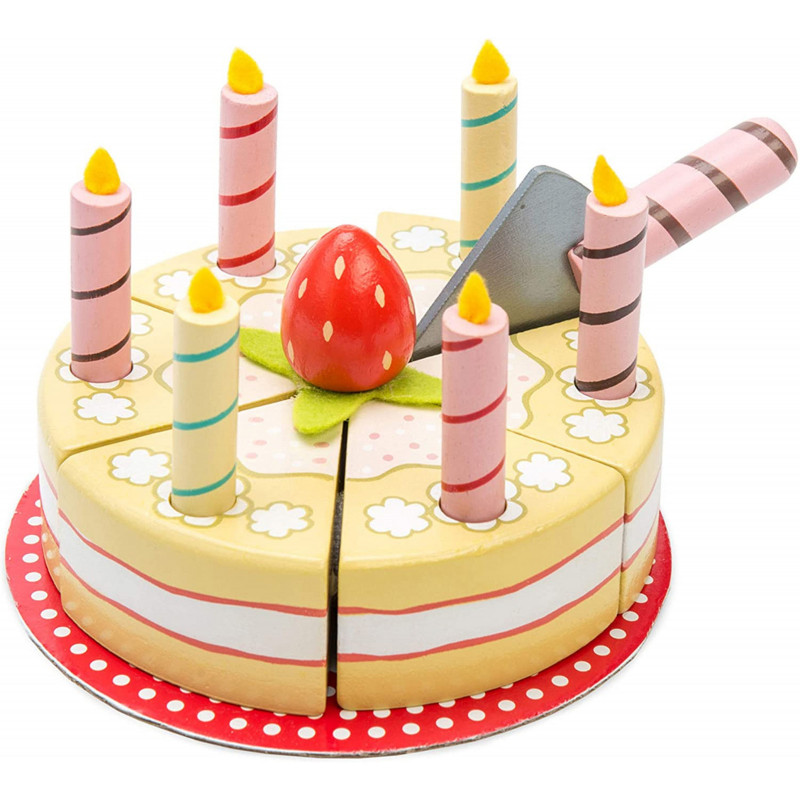 Le Toy Van Wooden Honeybake Vanilla Birthday Cake, Currently priced at £15.59